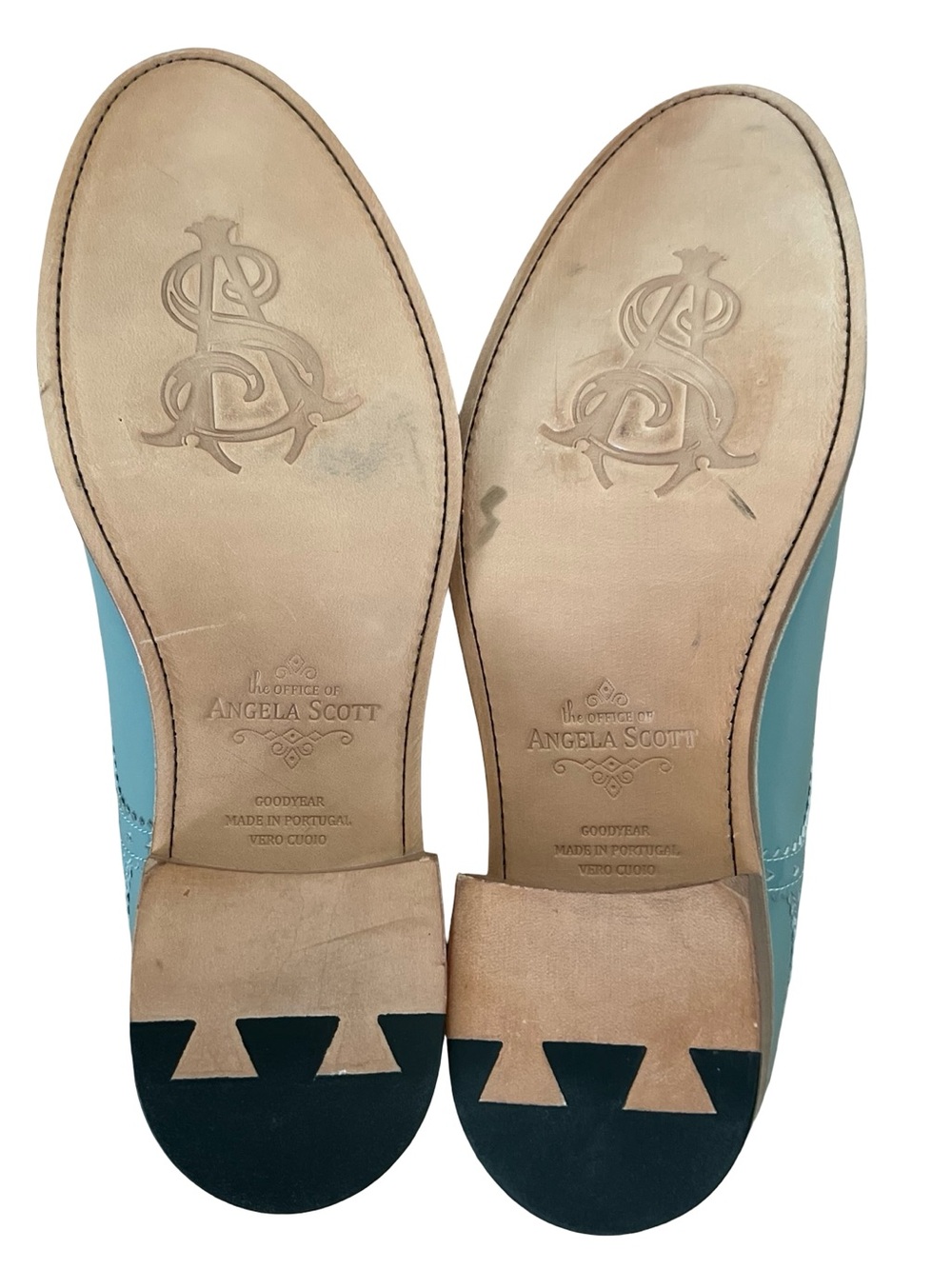The Office of Angela Scott Ms Arzner Laceless Brogue Leather Heeled Shoes EU 40 - Picture 8 of 11